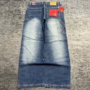 NWT Vintage PJ Mark Carpenter Jeans Mens 34x32 Blue Baggy Wide Leg Skater Y2K